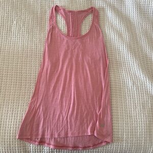 Lululemon Athletica Pink Ribbed Sleeveless Tank Top
